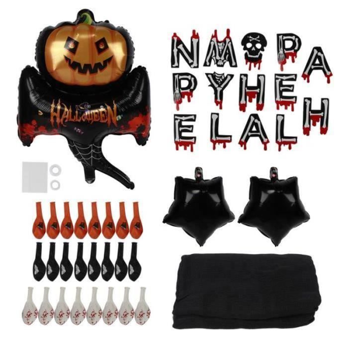 Jeu De Ballons De Décoration De Fête D'halloween Tissu De Fond Ballon De  Film D'aluminium Pour Décor (Motif De Citrouille ) -Zat - Cdiscount Maison