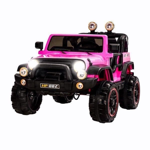 Voiture Electrique 2 Places 12v Mega Jeep Perfect Rose Pack Luxe
