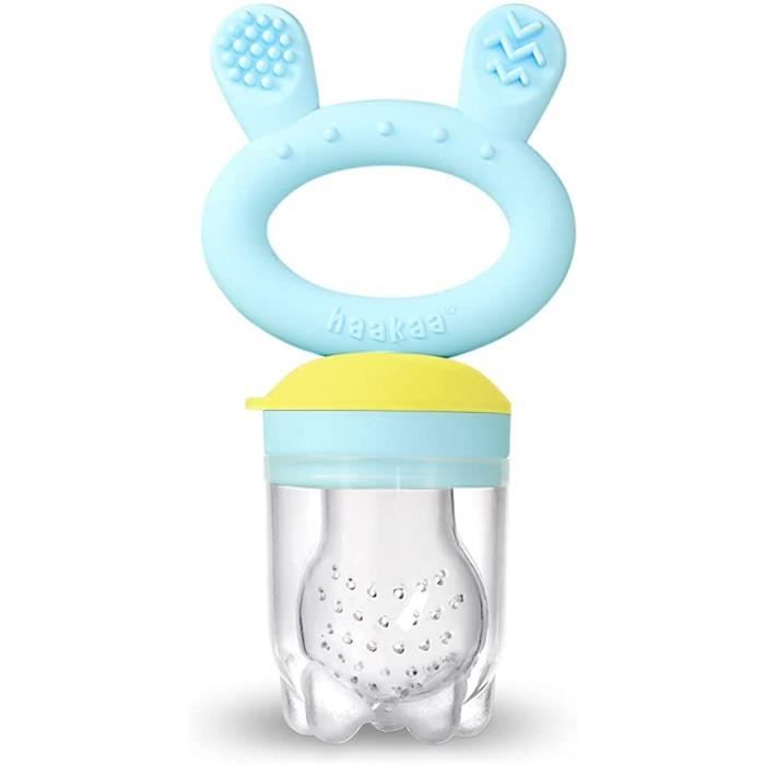 Haakaa Tetine Fruit Bebe 3 12 Mois Sans Bpa Tetine D Alimentation Jouets De Dentition Bleu A321 Cdiscount Puericulture Eveil Bebe