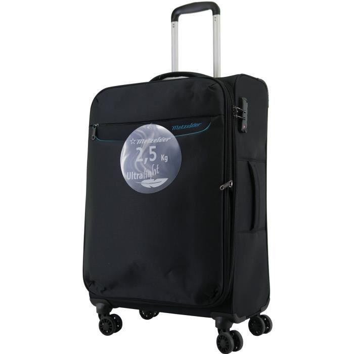 valise souple metzelder trigone ultra leger & grosse capacite de chargement garantie 1 an m noir m taille moyenne 67x42x28cm 79/90l