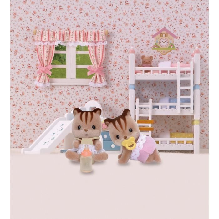 Sylvanian Families 3218 Jumeaux Ecureuils Roux Les Bebes Cdiscount Jeux Jouets