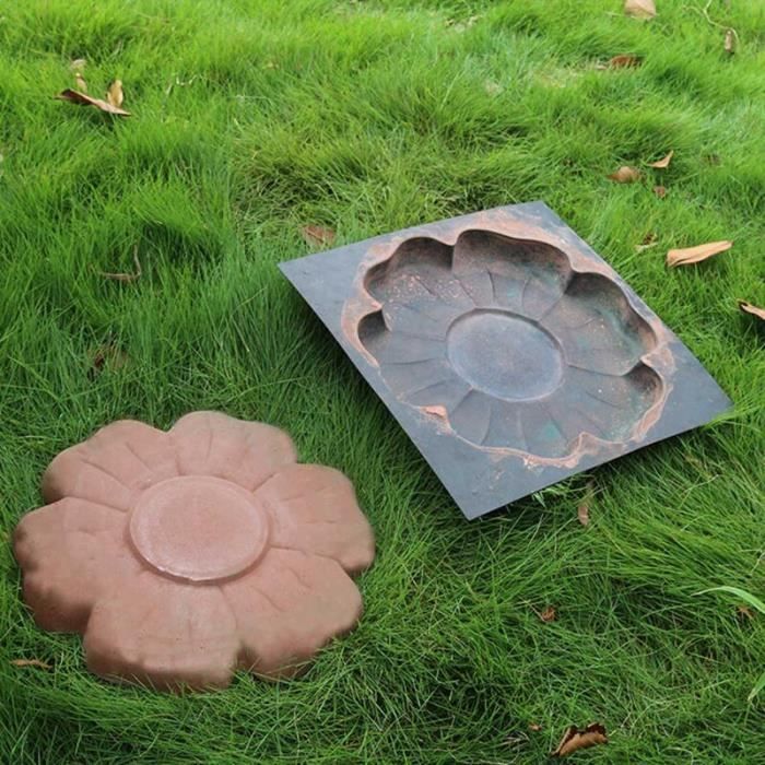 Moule Hexagonal Béton Pour Allées - Tremplin Jardin Réutilisable - Motif Pierres Empilées - ABS Durable - 11