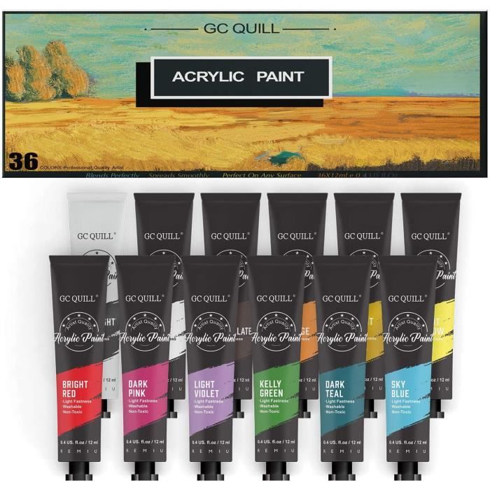 Set De 36 Tubes De Peinture Acrylique Amsterdam, Tout Le Nécessaire