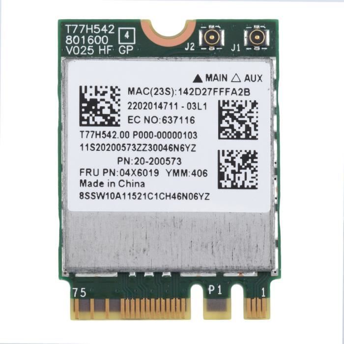 DW1820 QCNFA344A Carte RéSeau 2.4G + 5G Double Bande Gigabit Bluetooth