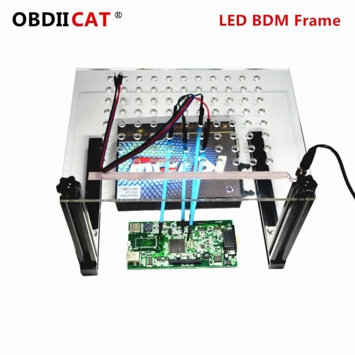 Cadre BDM LED 2 en 1, test de réglage de puce pour BDM100 fgte-ch avec adaptateur de cadre BDM KT--AG K-TAG o LED BDM Frame