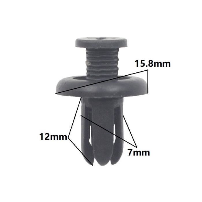 20 Clips De Fixation Isolation Capot Toyota - Référence 9046708081 - Plastique Noir 30x19 Mm - 14