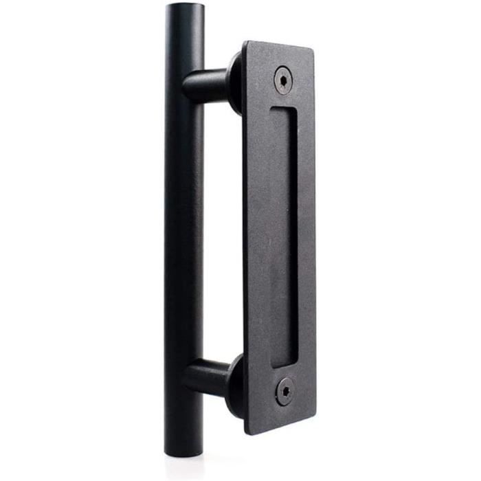poignée carrée simple Noir poignée de porte coulissante NUZAMAS Poignée de porte coulissante en acier inoxydable 