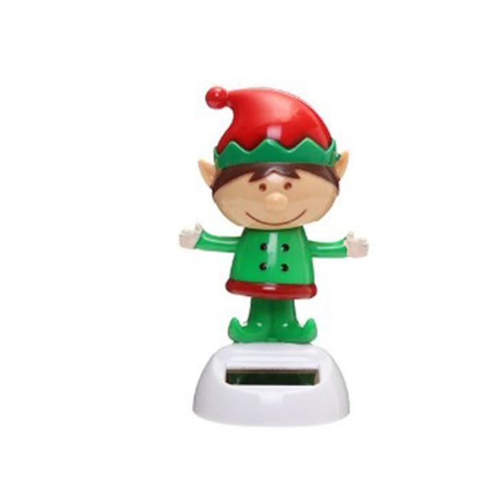 Poupée Solaire Dansante De Noël – Tête Mobile, Sans Pile, ABS 10 Cm, 4 Modèles (chien, Chat, élan, Bonhomme De Neige)