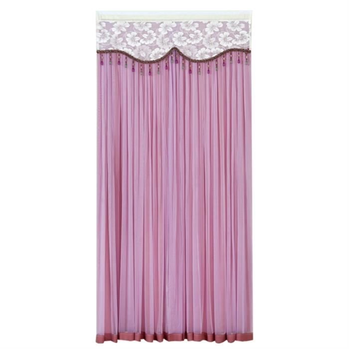 Cantonnière En Dentelle Fleurie Beige 39x71 Pouces - Rideau Décoratif En Polyester Avec Poche Pour Tringle - Pour Fenêtre, Porte, Bibliothèque - 5