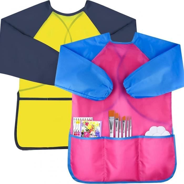 Tablier Peinture Enfant,Tablier Manches Longues Enfant,Tablier Manches Longues Enfant Avec