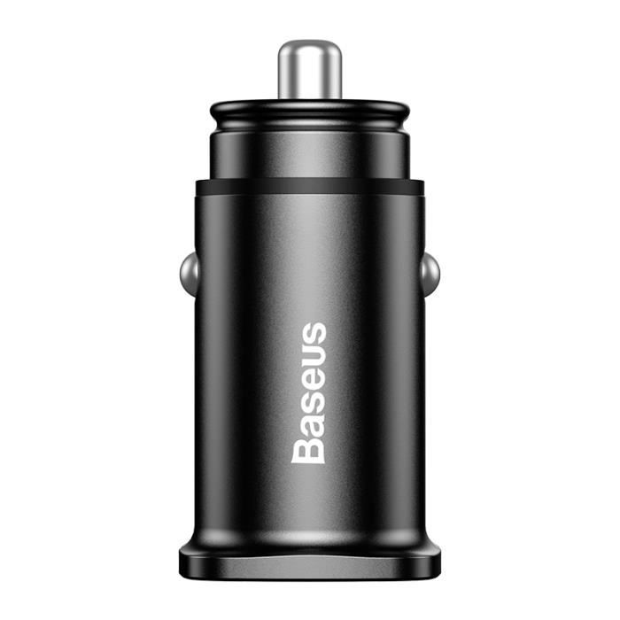 Baseus Chargeur De Voiture 30W Double USB Charge Rapide noir