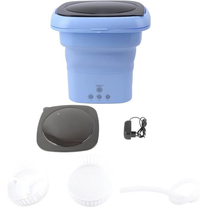 Mini Machine à Laver Portable Pliable Avec Séchage Doux – Idéale Pour Petits Espaces, Dortoirs, Voyages (Prise UE)