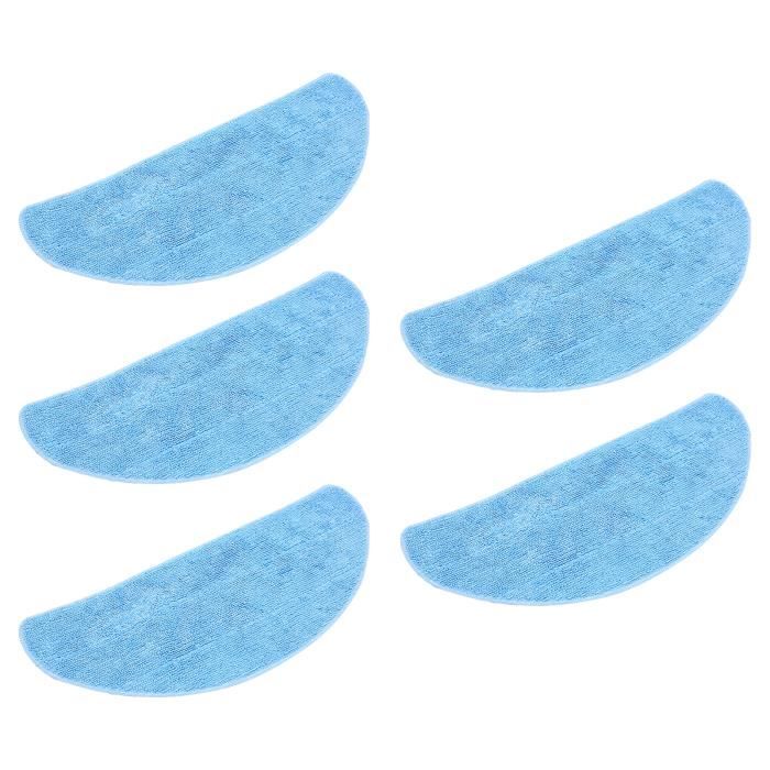Lot 6 Tampons Vadrouille Microfibre 32,5x12cm - Recharges Absorbantes Pour Nettoyage Sol Humide Et Sec