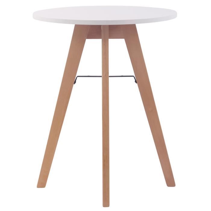 table de cuisine viktor - clp - rond - blanc - 60 cm - scandinave - moderne