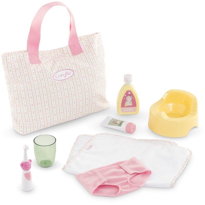 Mes Accessoires Poupons 3036cm COROLLE Coffret Accessoires à Langer Motif Tulipes
