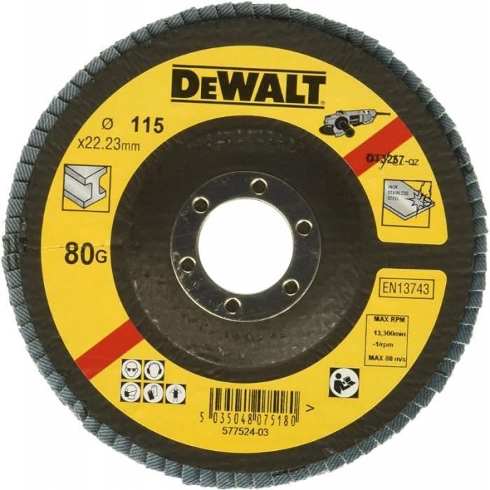 DeWalt Disque à lamelles courbé, Ø115mm, 80G