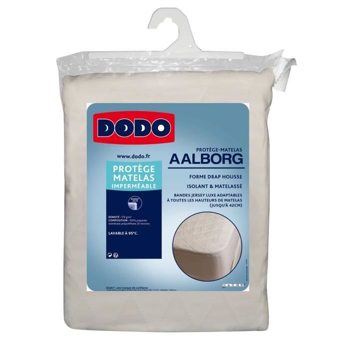 Protège Matelas Aalborg - DODO - Matelassé & Imperméable - 180 x 200 cm - Blanc