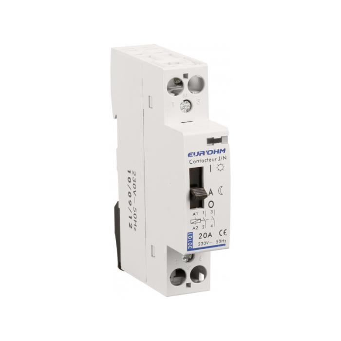 Eur Ohm Contacteur Jour Nuit 2p 20a 2f 30101 Achat Vente