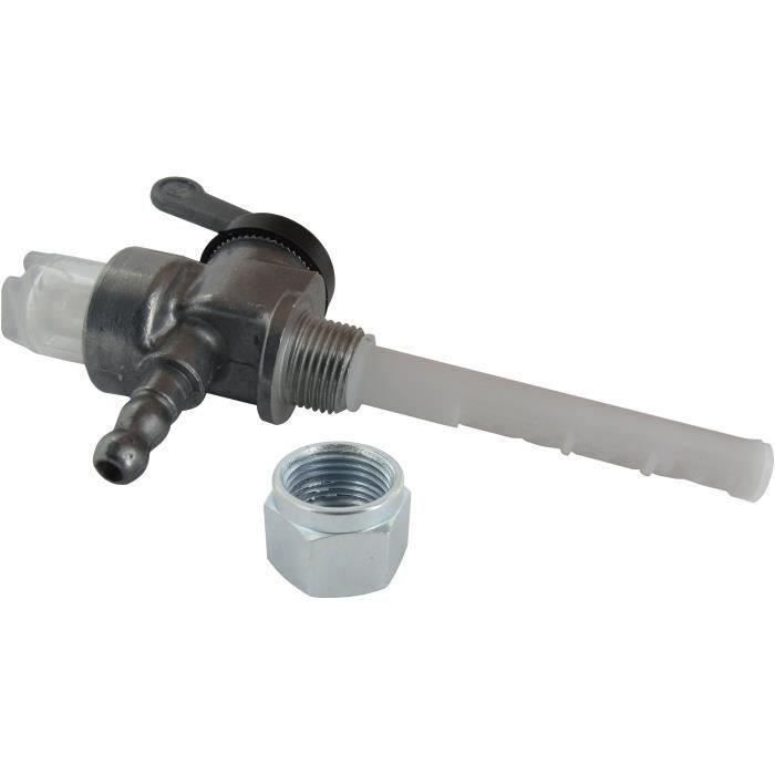 Robinet à essence métallique adaptable avec Filtre pour JLO - Filetage: M12 x 100 Gauche