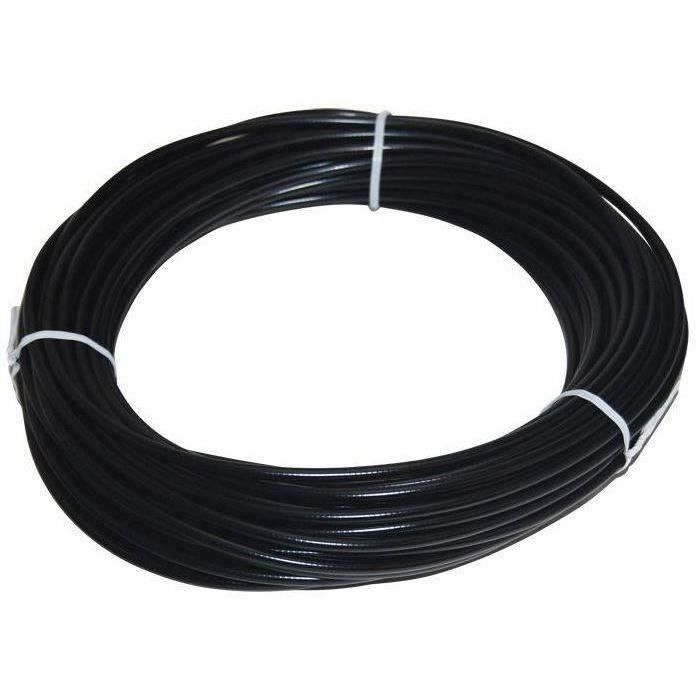 Gaine plastifiée en rouleau de 50 mètres Ø: ext: 6mm Ø int: 3mm