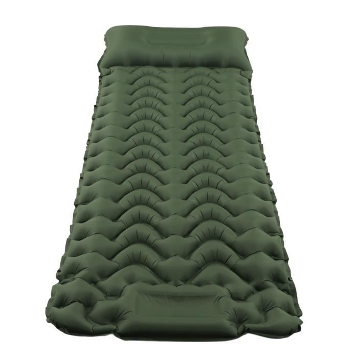 SoBuy OGS32-L-TN Lit De Camping Surélevé Avec Toit Pour 2 Personnes, Tente De Camping Pliable 4en1 Avec Tente Lit En Alu Sac De Couchage Matelas Gonflable