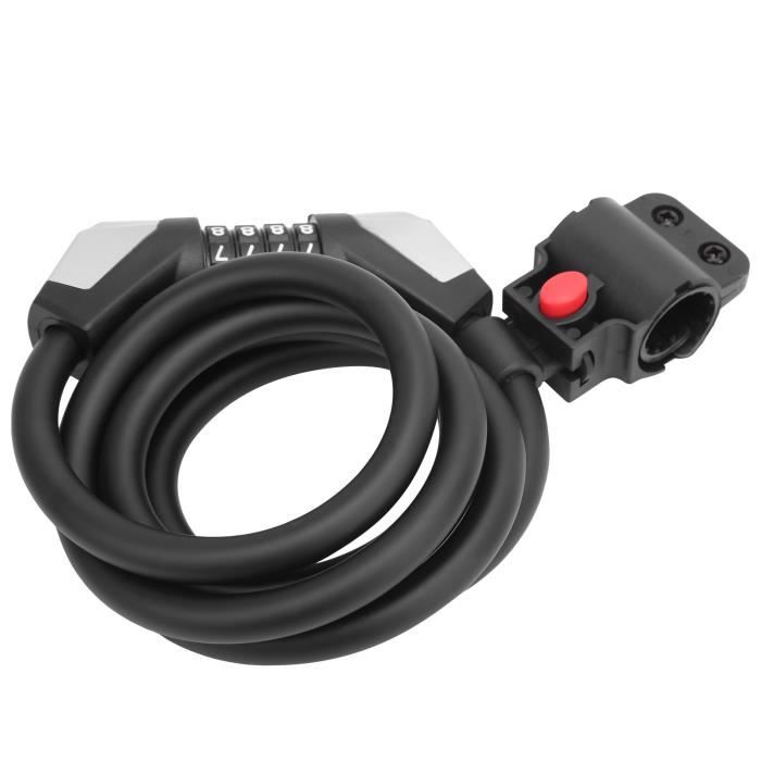 Antivol U Vélo Renforcé 20 Mm – Câble 1,2 M – Support De Cadre – Clés Fournies – Sécurité Maximale