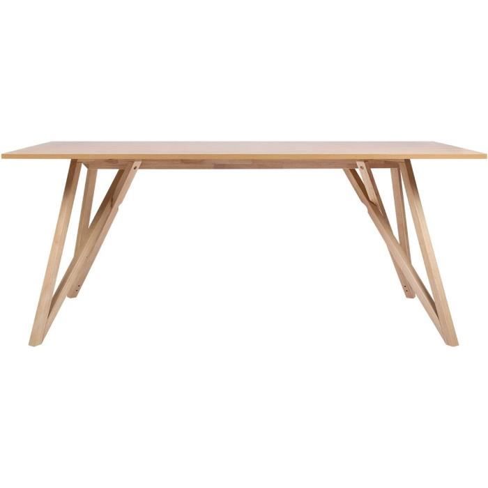 Table à manger - Placage frêne - Style Scandinave - L 180 cm - Sawyer