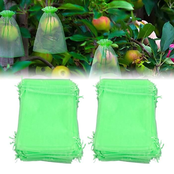 Sac de protection des fruits - KEENSO - 15 * 20cm - Vert - Réutilisable et respirant