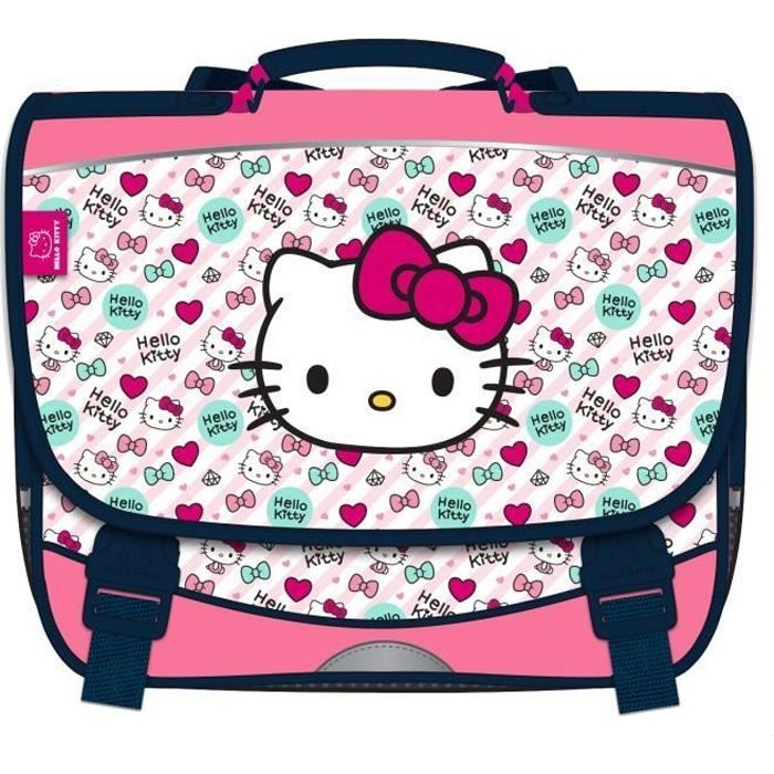 Cartable 38cm HELLO KITTY® Officiel Rose Cdiscount Bagagerie Maroquinerie