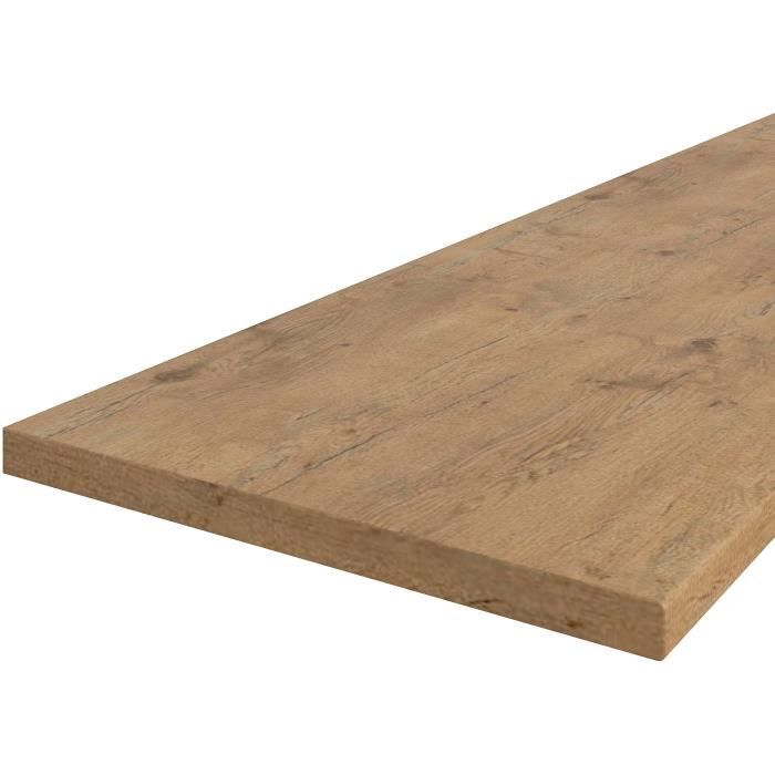Plan de travail LANCELOT - Décor chêne - L 180 x P 60  x H 3 cm