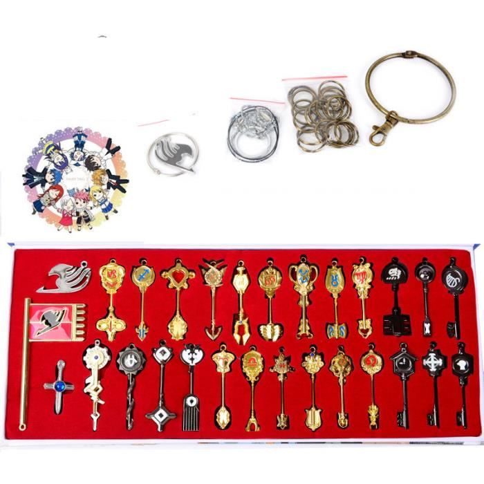 Lot De 29 Fairy Tail Lucy Cosplay Cle Keychain Echelle Signe De La Cle Du Zodiaque Cdiscount Bagagerie Maroquinerie