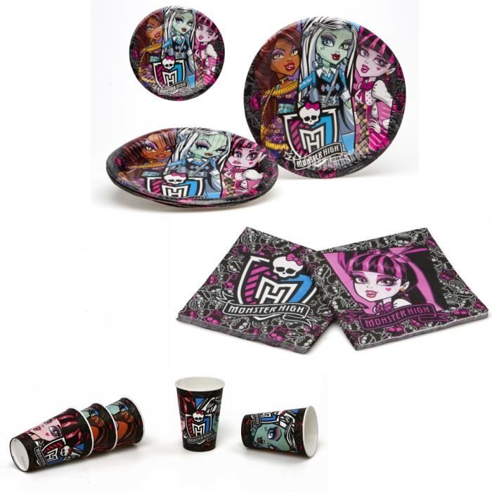 Monster High Kit Vaisselle Anniversaire 5 Enfants Cdiscount Maison