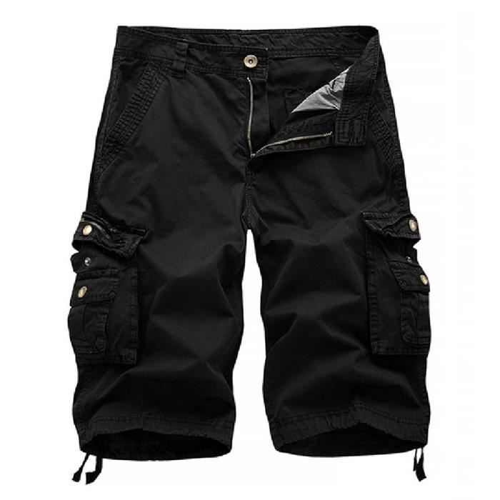 Short cargo noir homme deals