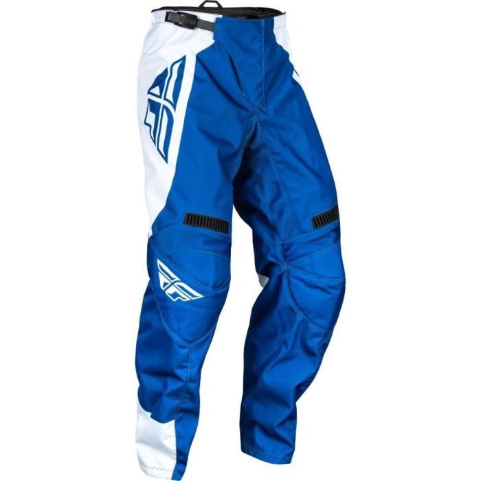 Pantalon moto cross Fly Racing F 16 True blue blanc M Cdiscount Auto