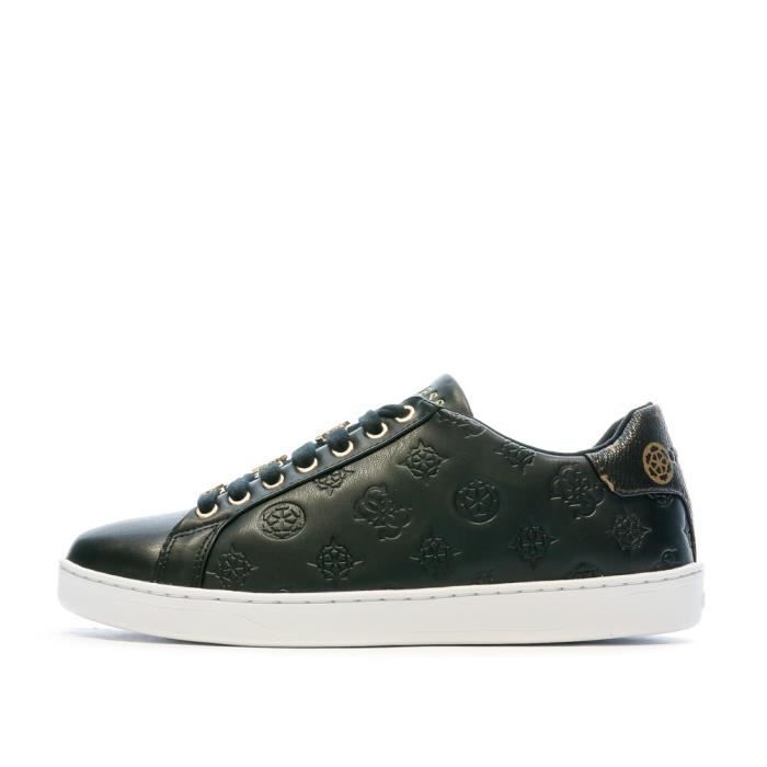 Baskets Noir Femme Guess Rosenna Black Cdiscount Chaussures