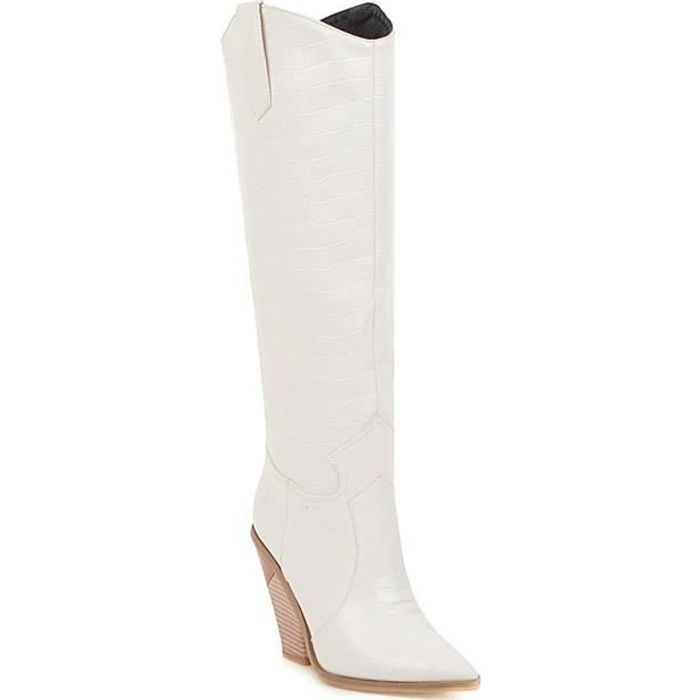 botte blanche pas cher