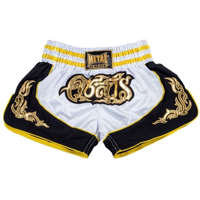 Short De Boxe Thaï Homme - Noir - Taille L (Tour De Taille 24p) - Occasion Parfait état
