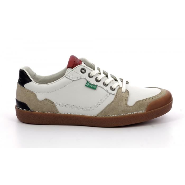 KICKERS Baskets basses Kick Trigolo Blanc Homme Blanc Cdiscount Chaussures