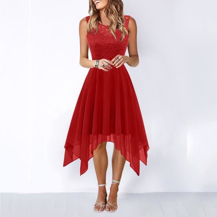 Robe de soirée on sale rouge mi longue