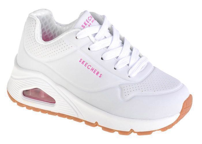 Skechers Sneakers - SKECHERS - Uno Stand On Air 310024L-WHP - Blanc - Fille - Semelle Air Cooled Memory Foam