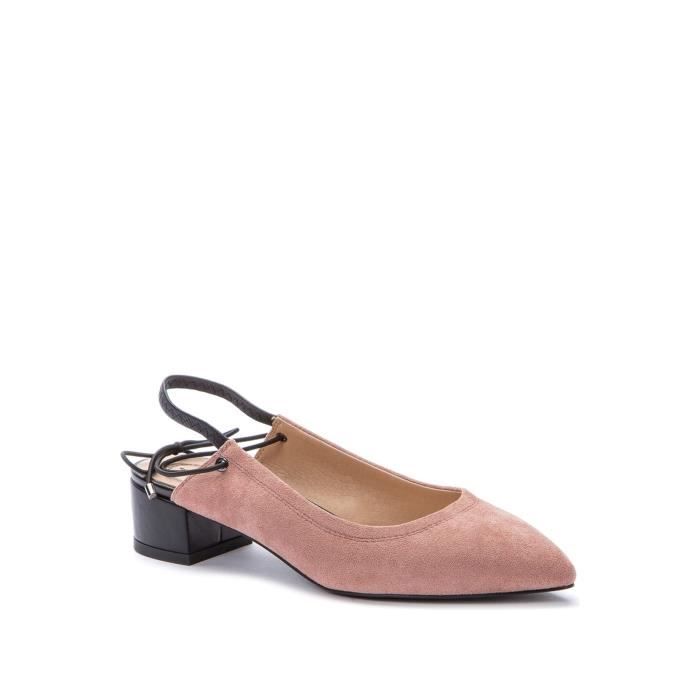 Sandales Talons Hauts BCBG Marron Avec Perles Et Rivets - Taille 37, Occasion