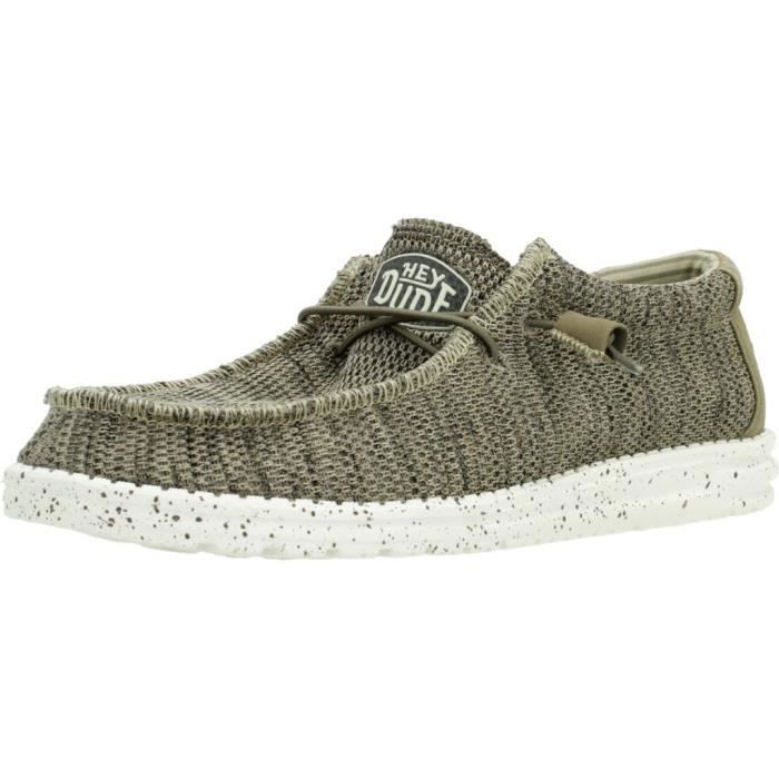 Hey Dude Chaussures Homme - HEY DUDE - Moliere Hey dude 137352 - Marron - Textile - Semelle int. Gomme