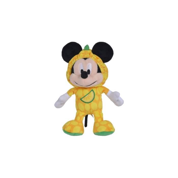 Peluche NICOTOY Mickey En Grenouillere 33 cm Citron vert Enfant Cdiscount Jeux Jouets