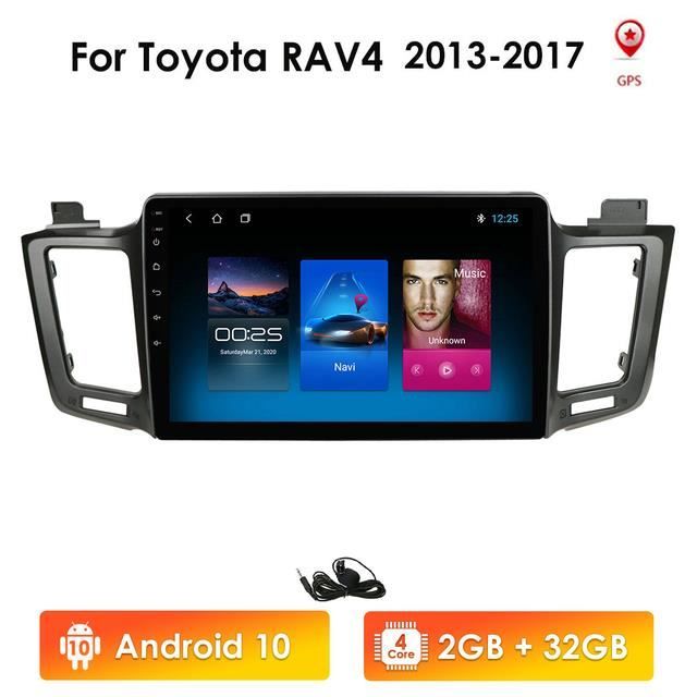 2+32G Android 10 autoradio lecteur multimédia pour Toyota RAV4 RAV 4 2013-2017 Carplay GPS Navi Audio stéréo 2din bluetooth