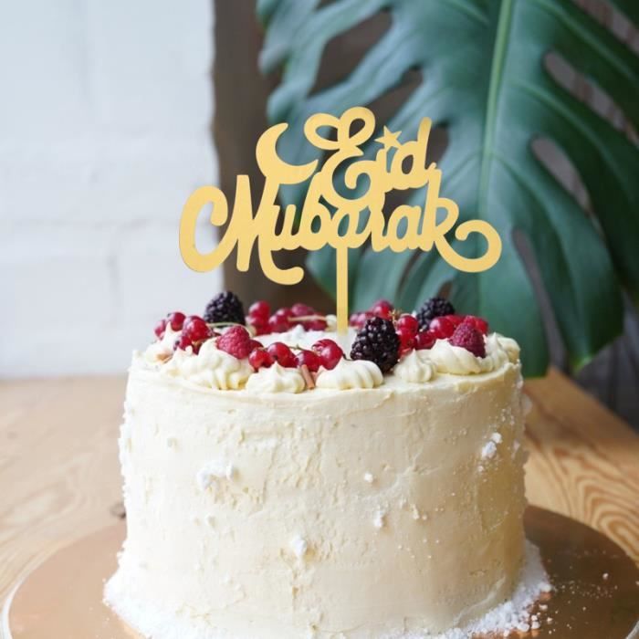 10pcs Islamic Eid Mubarak Cake Toppers Acrylic Celebrative Party Inserts Figurine Decor De Gateau Articles Decoration De Fete Cdiscount Maison