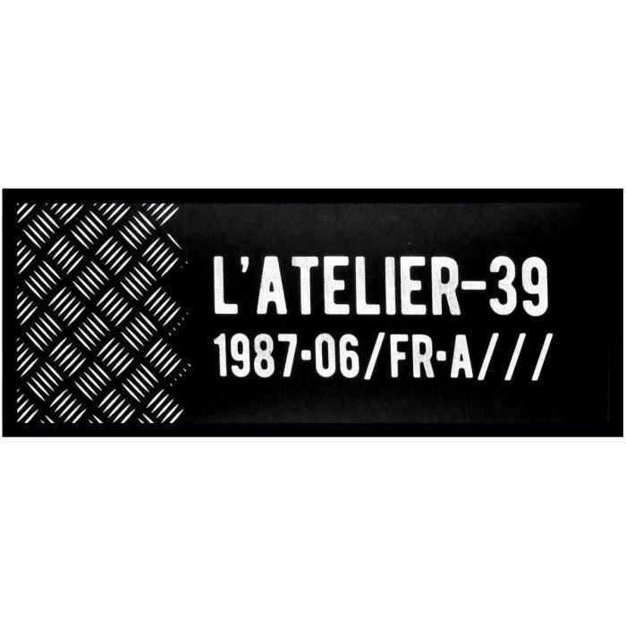 Tapis De Cuisine Paillasson Entrée Atelier Loft Noir 40x100cm Promobo 