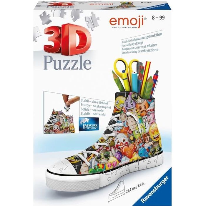 Pot à crayons Sneaker Emoji Puzzle 3D Ravensburger pour enfant dès 8 ans