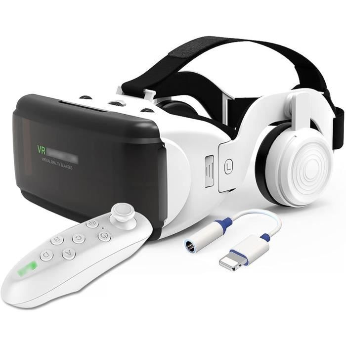 Casque VR Avec Manette - Pour Smartphones 4,7 à 7,8 Pouces | Réalité Virtuelle 3D, Jeux Et Films, Réglage Pupillaire - 6