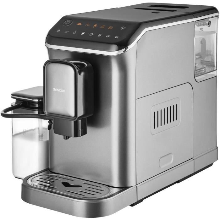 Machine à Expresso Sencor SES 8000BK – 19 Bars, Moulin Inox, Réservoir 750ml