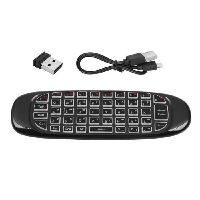 Clavier Souris Air Sans Fil 2.4G Avec Fonction Vocale - Compatible Android TV, Smart TV, PC, Présentation - Remplacement Télécommande - 9